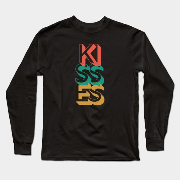 Retro Kisses Long Sleeve T-Shirt by Rev Store